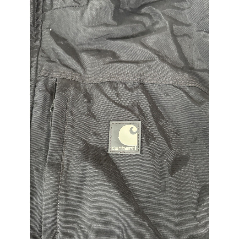 Carhartt Storm Defender Rain Jacket Mens XL Black Waterproof Dry J162 - Picture 7 of 16